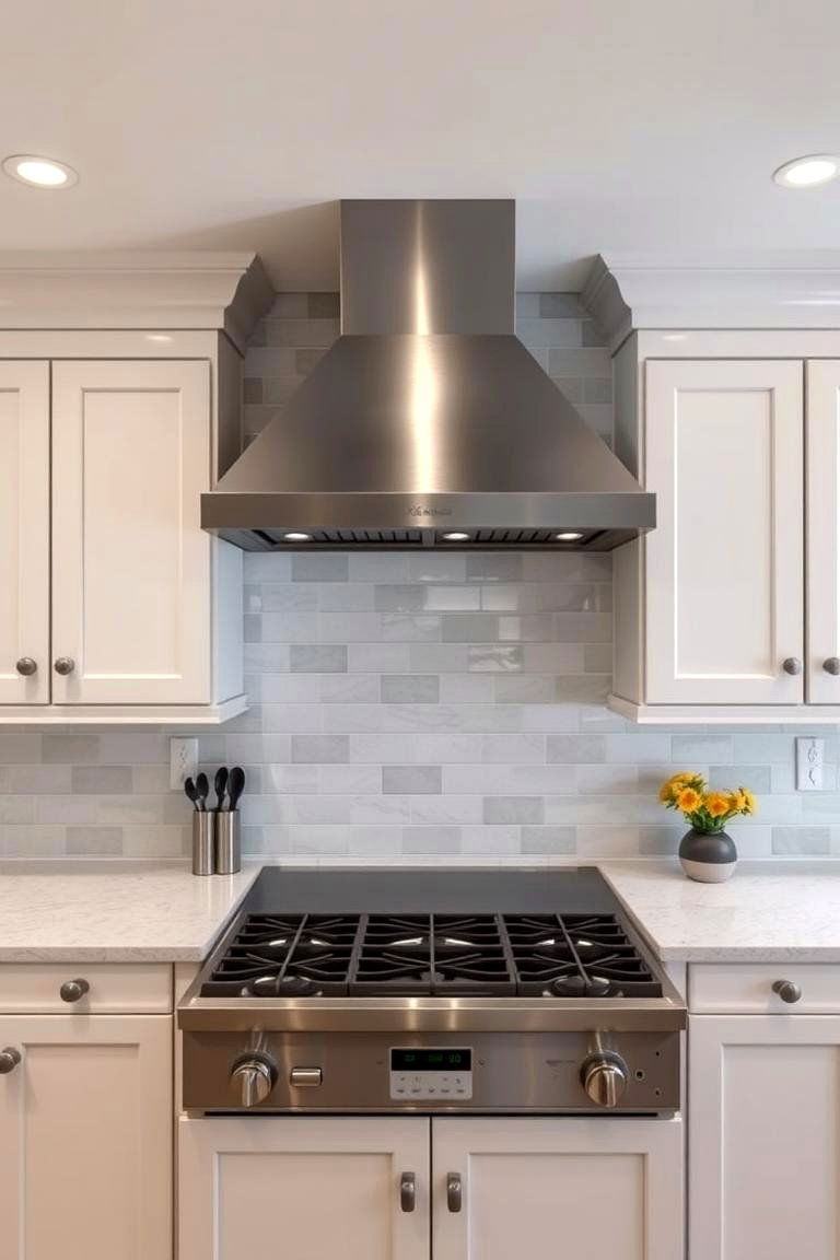 Statement Range Hood - 24 Grey and White Kitchen Ideas