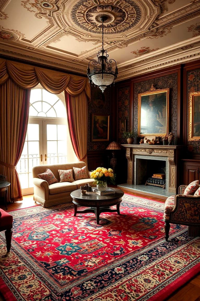 Statement Rugs - 27 1927s Living Room Design Ideas