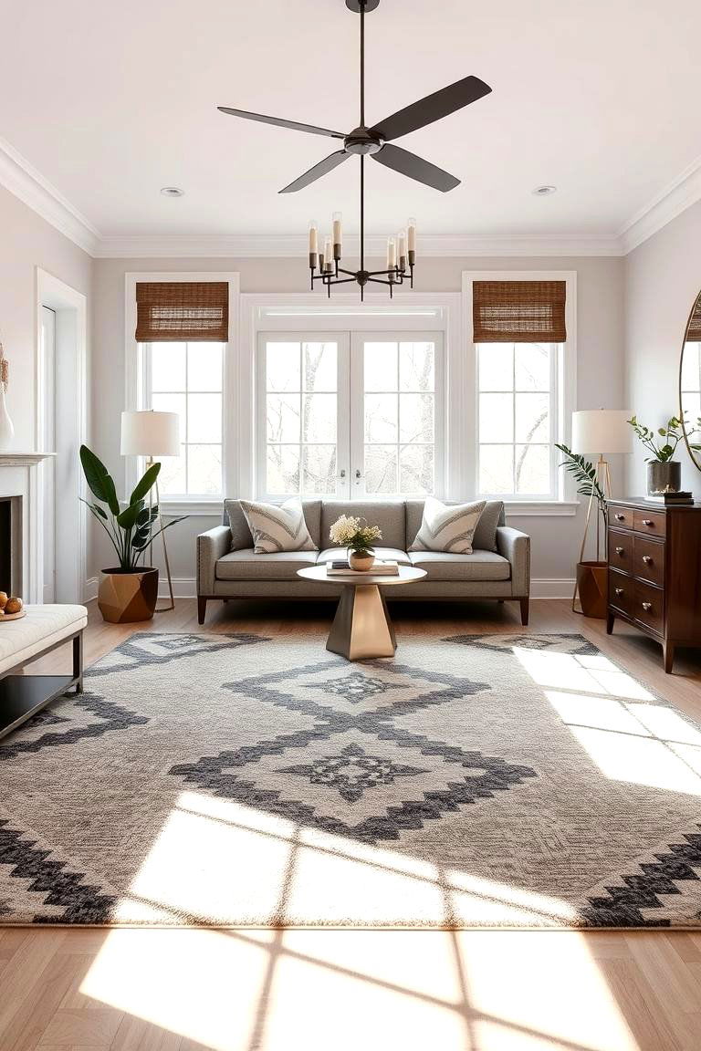 Statement Rugs for Texture - 24 Morning Room Ideas