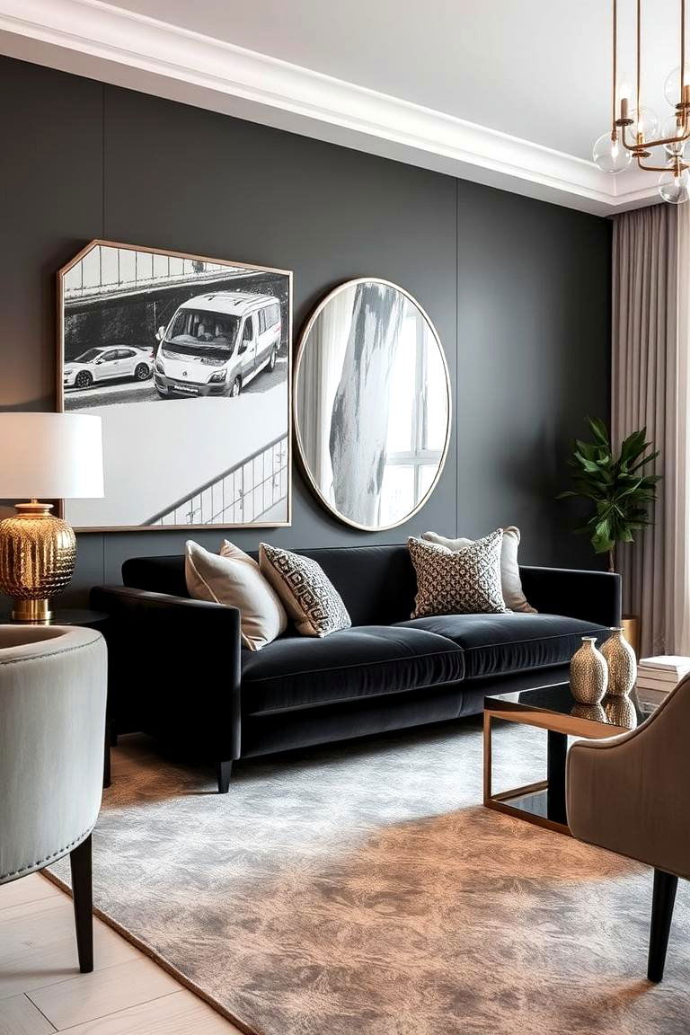 Statement Rugs with Shimmer - 24 Glam Interior Design Ideas