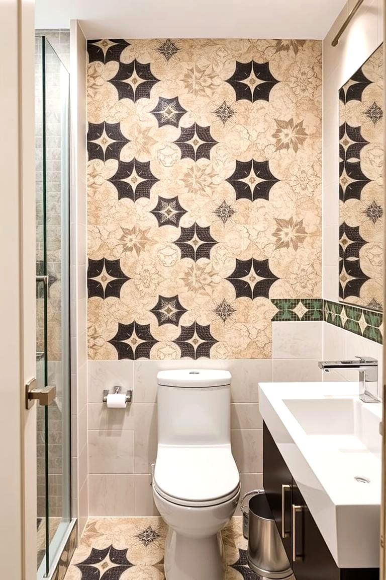 Statement Tile Patterns - 24 luxury bathroom ideas