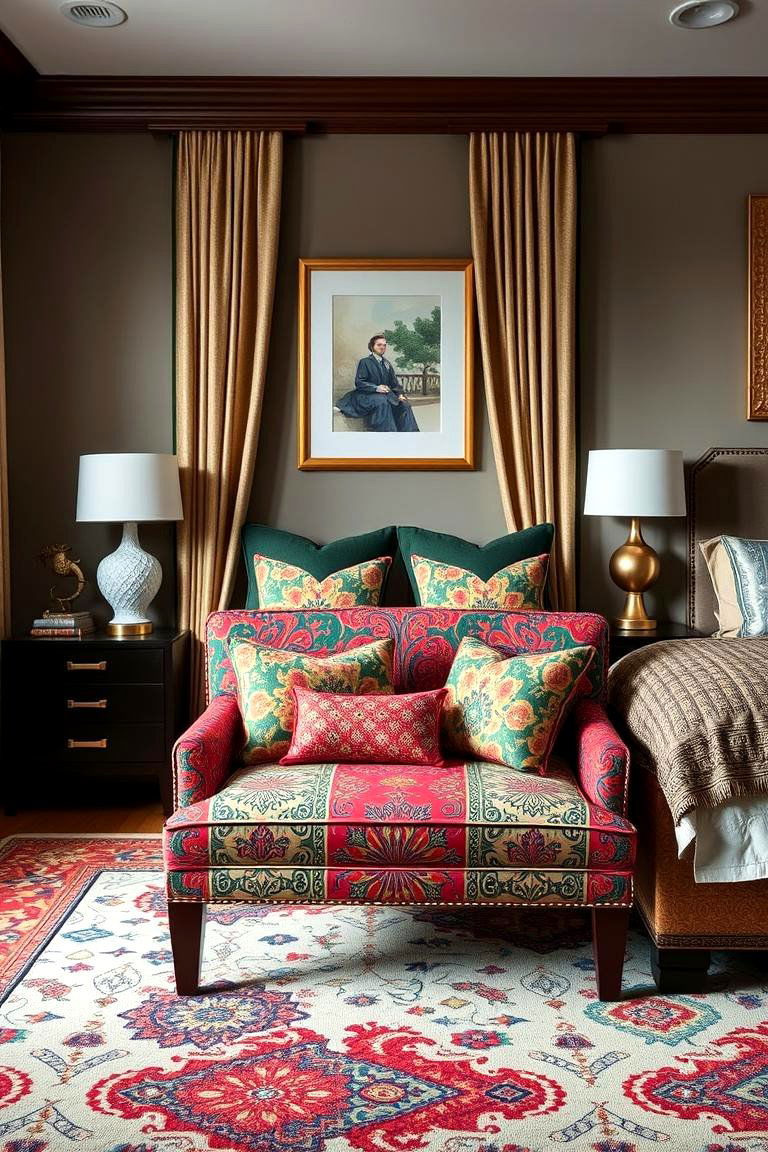 Statement Upholstered Seat - 24 Bedroom Seating Area Ideas