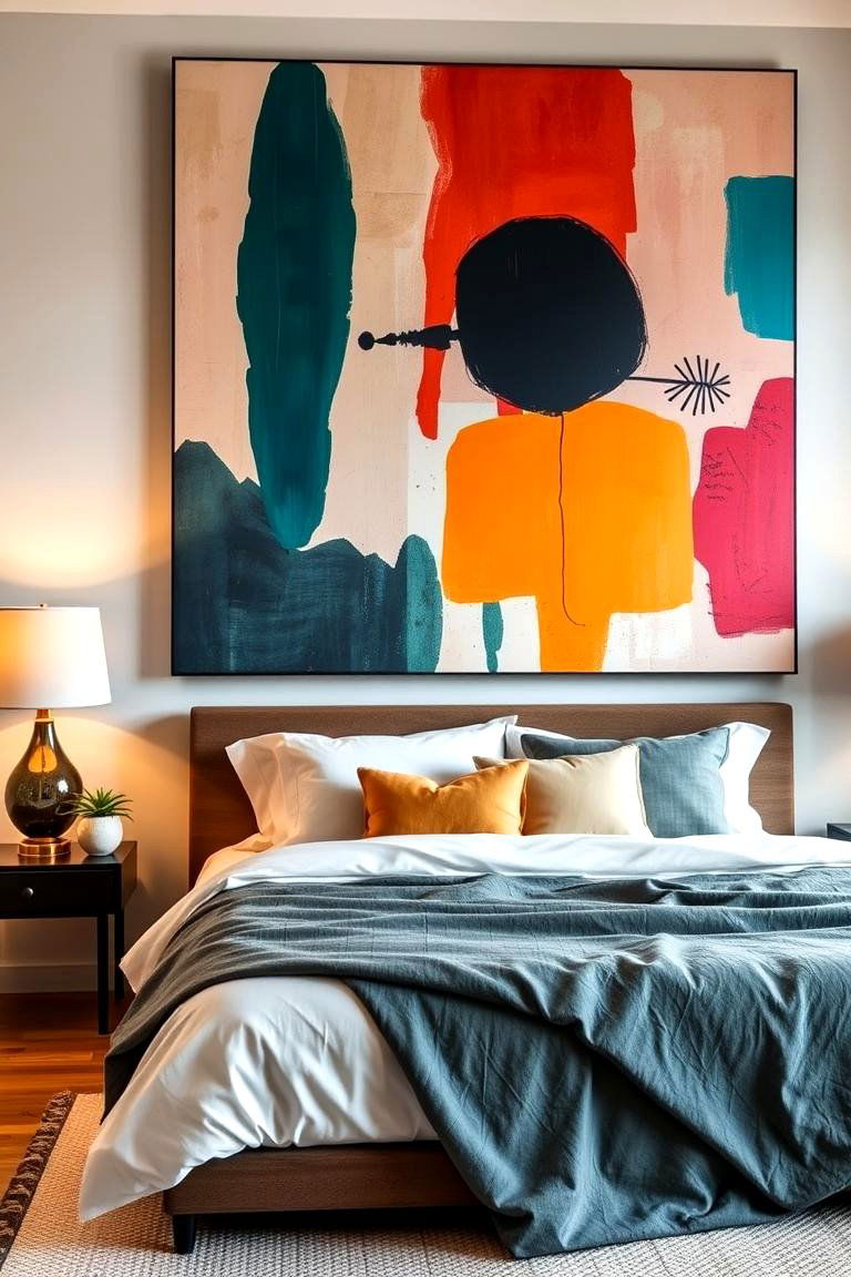 Statement Wall Art - 24 60s Bedroom Ideas