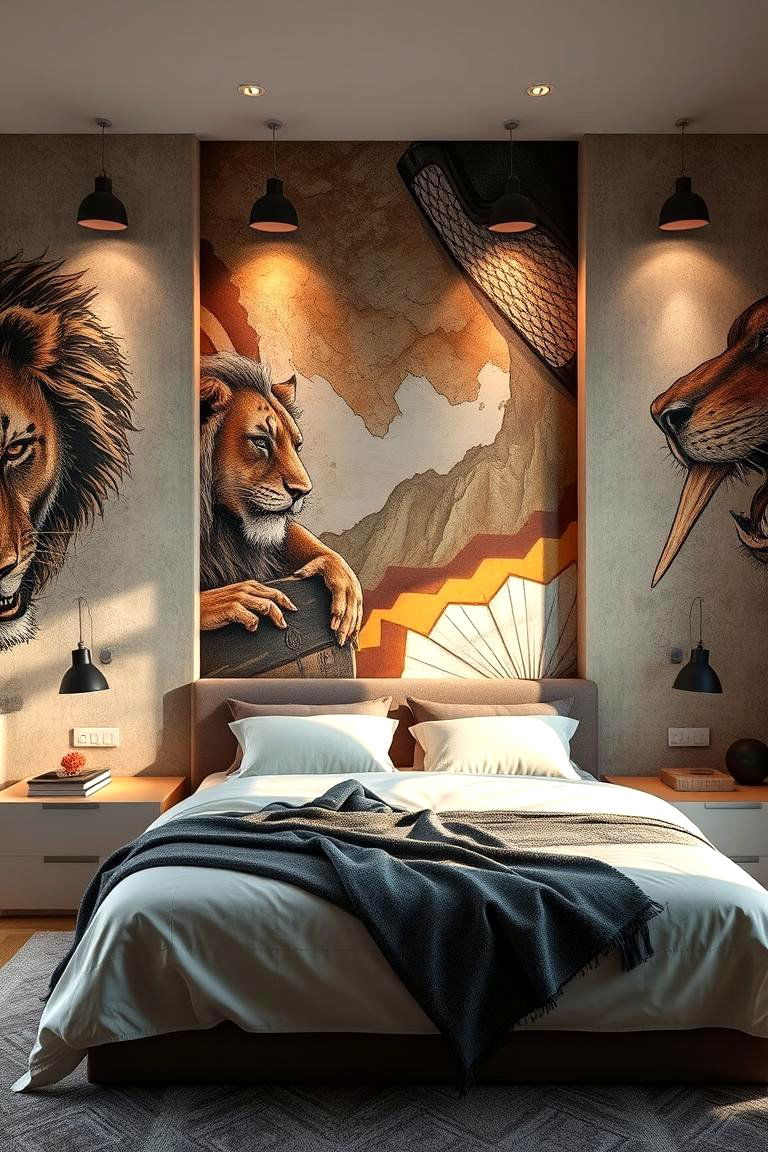 Statement Wall Feature - 24 Large Bedroom Design Ideas
