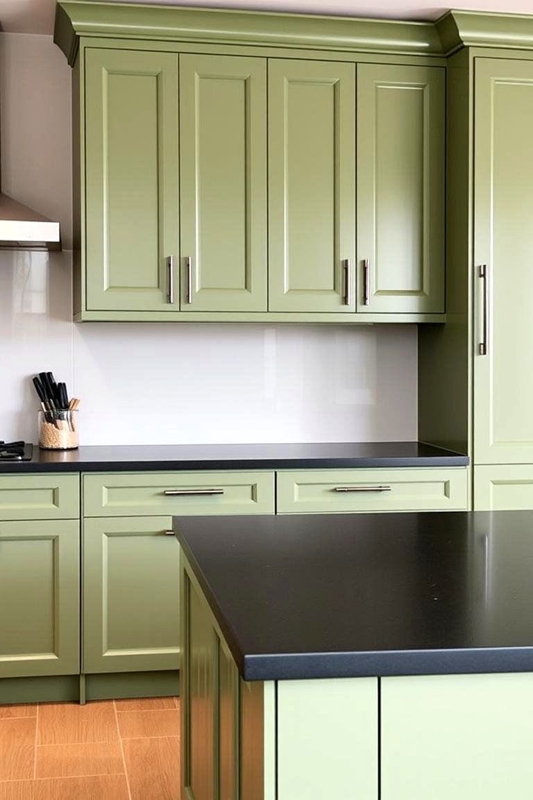 Staying Abreast of Future Kitchen Design Trends - 24 Green Kitchen Cabinets With Black Countertops