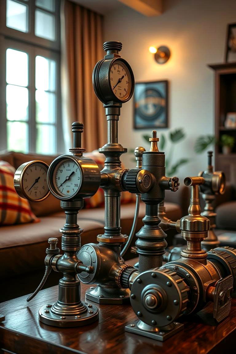 Steam Powered Accents - 24 Steampunk Living Room Ideas