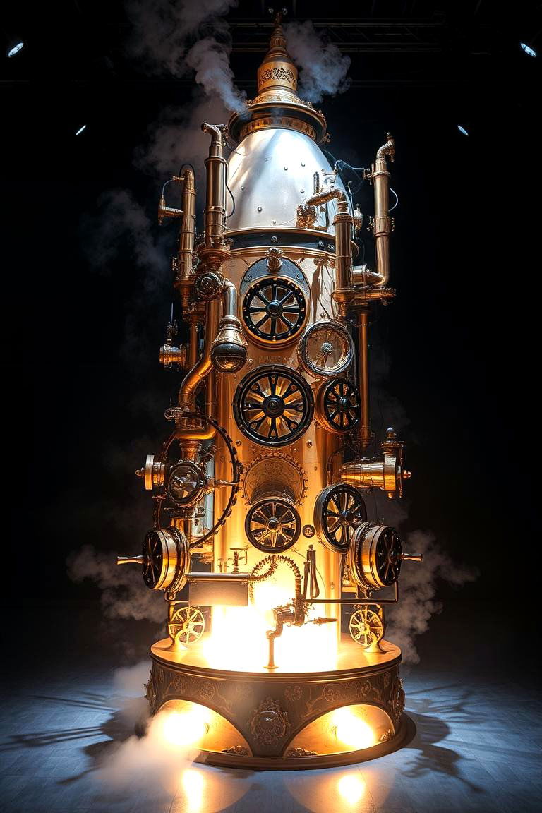 Steam Powered Centerpiece Installations - 24 Steampunk Interior Design Ideas