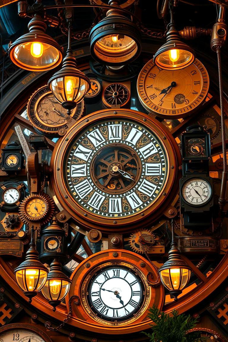 Steampunk Clockwork Ambiance - 24 Steampunk Living Room Ideas