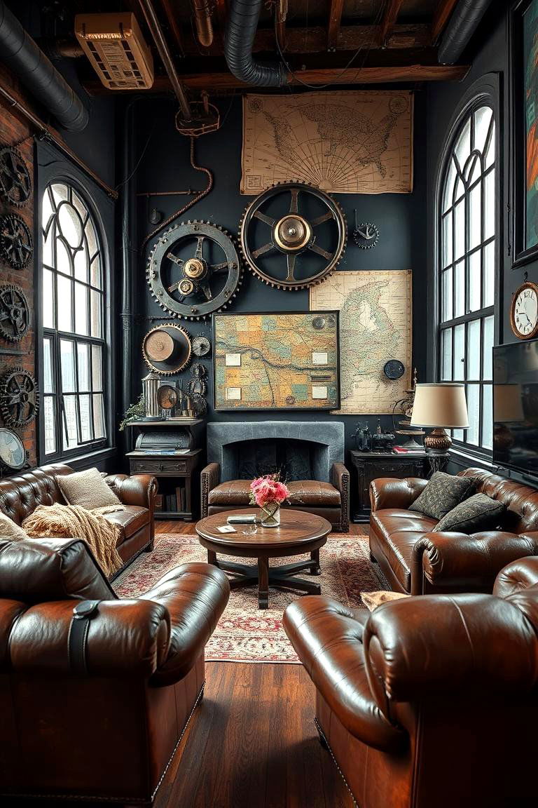 Steampunk Vintage Innovation - 24 Vintage Living Room Ideas