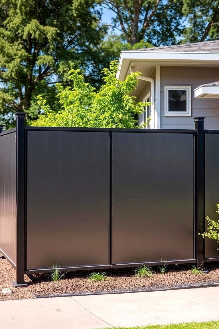 Steel Panel Privacy Fence - 24 Privacy Fence Ideas