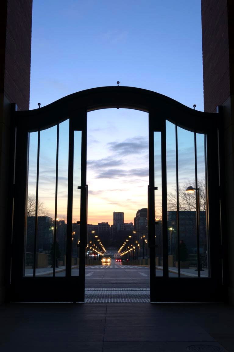Steel and Glass Modern Gate - 24 Front Gate Ideas