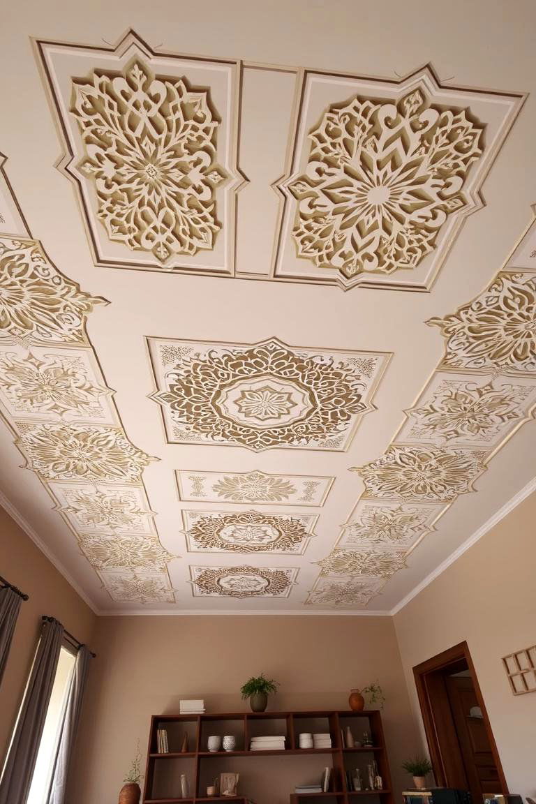 Stenciled Ceiling Designs - 24 Ceiling Paint Ideas