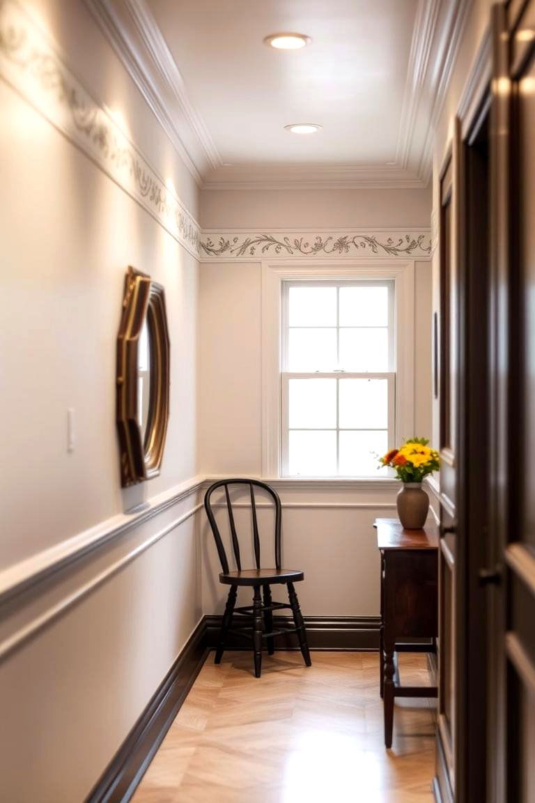 Stenciled Chair Rail - 24 Chair Rail Ideas