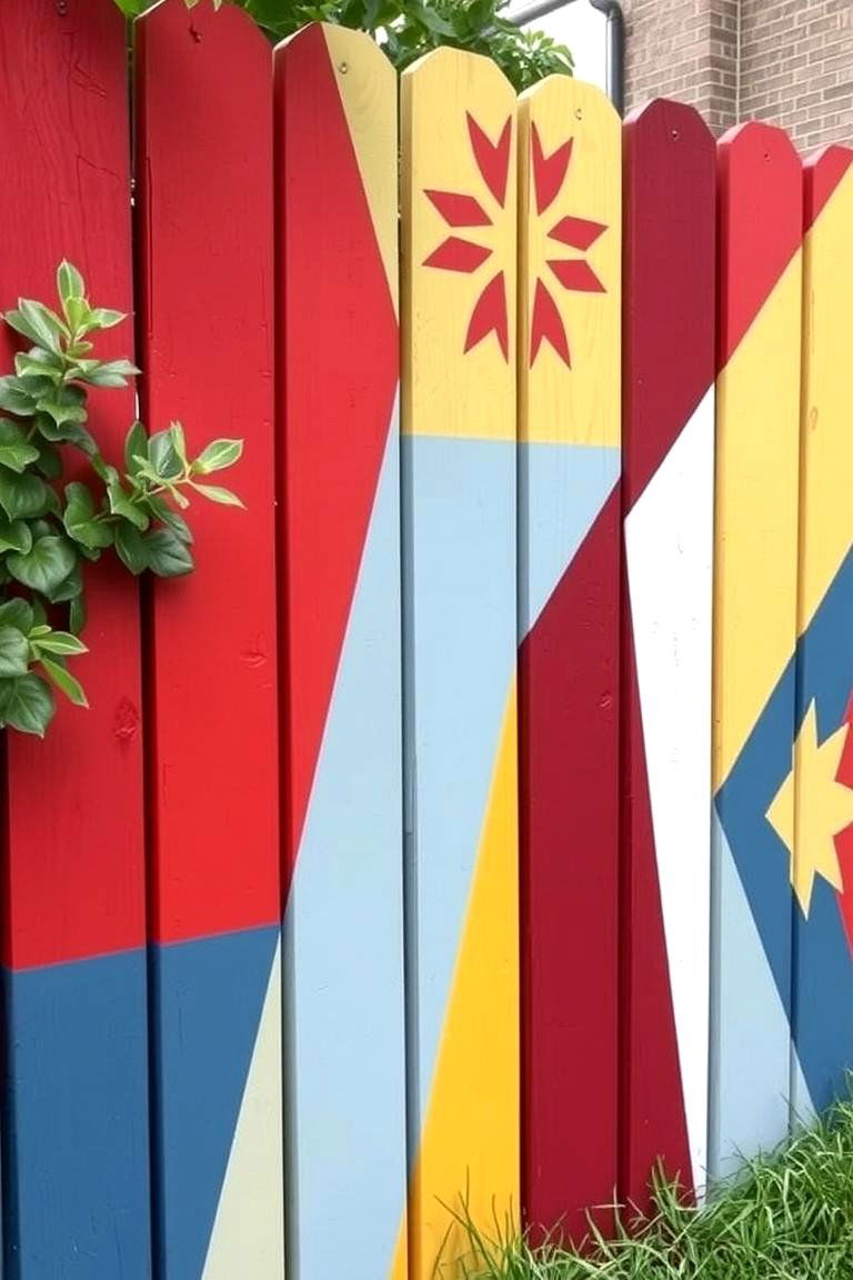 Stenciled Patterns for Extra Flair - 24 Fence Painting Ideas