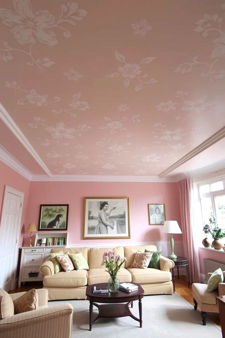Stenciled Patterns - 24 Accent Ceiling Ideas