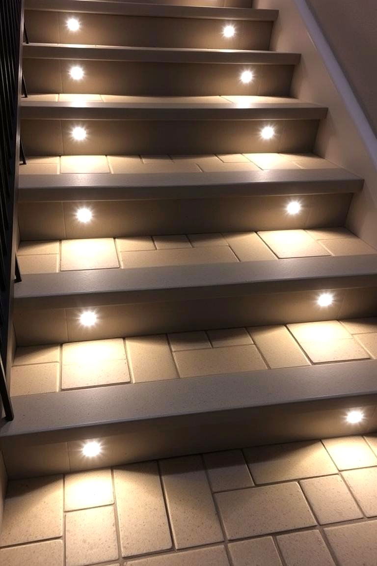 Step Embedded Paver Lights - 24 Staircase Lighting Ideas
