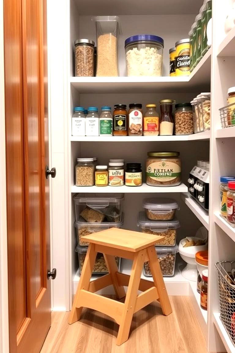 Step Stools for Safe Access to High Shelves - 24 Pantry Shelving Ideas
