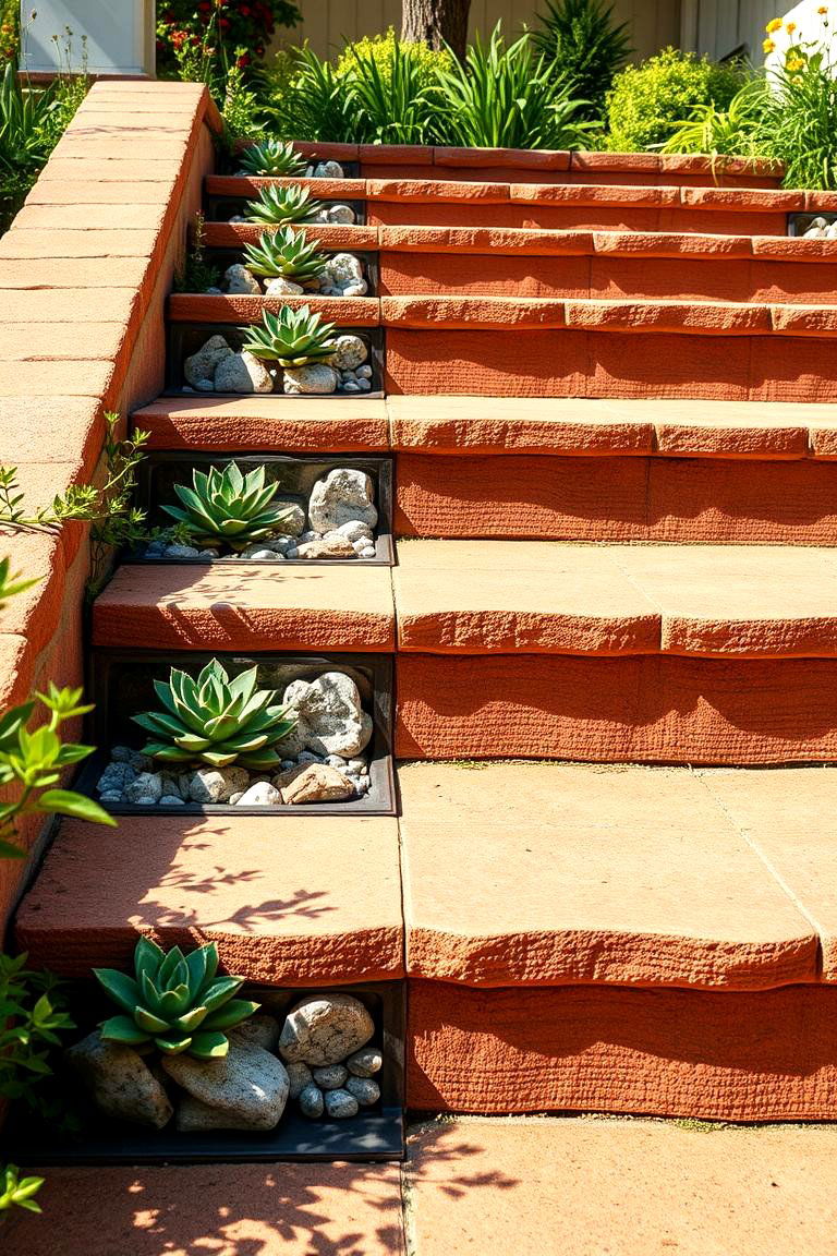 Steps with a Garden Theme - 24 Patio Steps Ideas