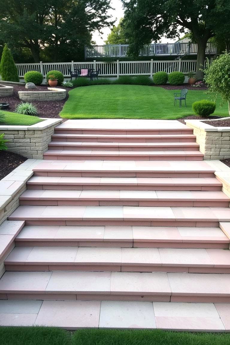 Steps with a Landing Area - 24 Patio Steps Ideas