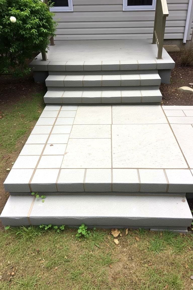 Steps with an Adjacent Ramp - 24 Patio Steps Ideas