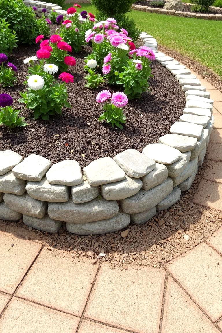 Stone Border Retaining Wall - 24 Natural Rock Retaining Wall Ideas