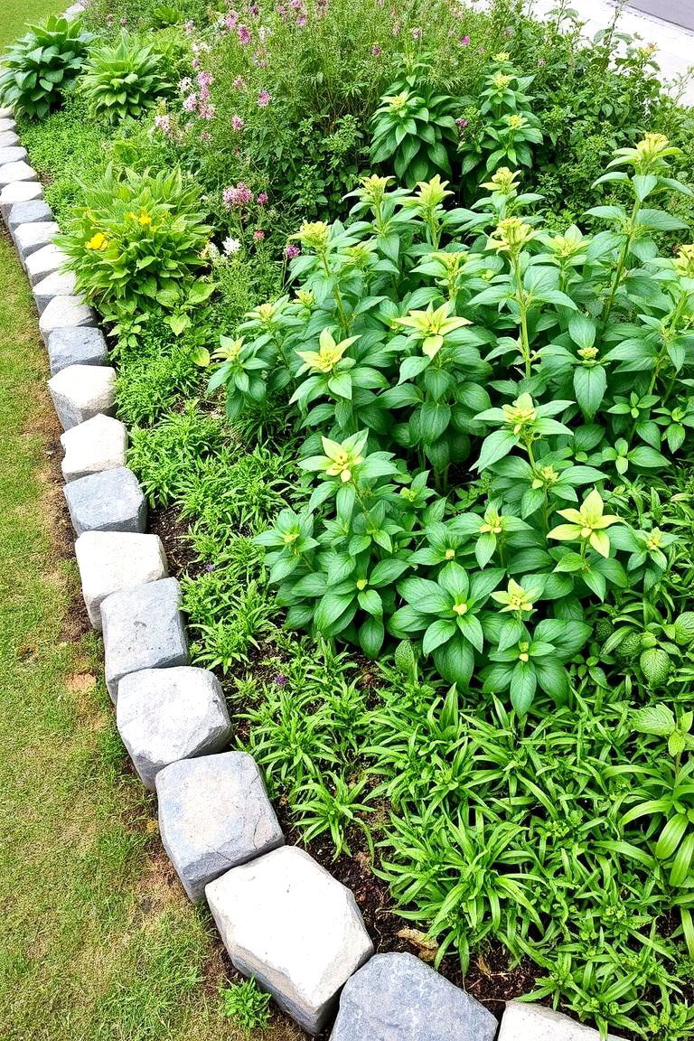 Stone Border Wall for Landscaping - 24 Stone Wall Ideas