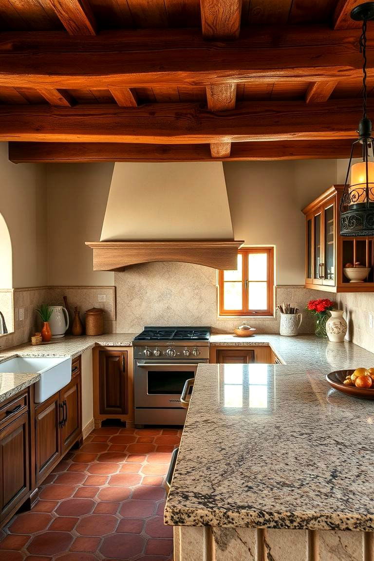Stone Countertops - 24 Spanish Style Kitchen Ideas