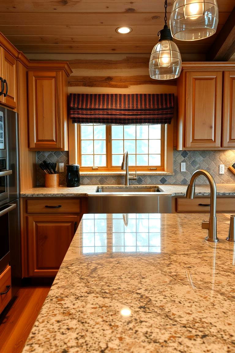 Stone Countertops Durability - 24 Cabin Kitchen Ideas