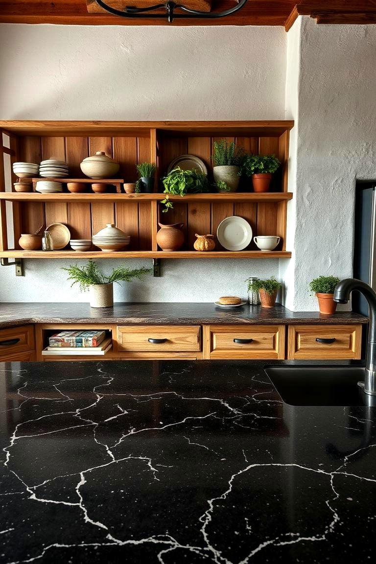 Stone Countertops - 24 Organic Kitchen Design Ideas
