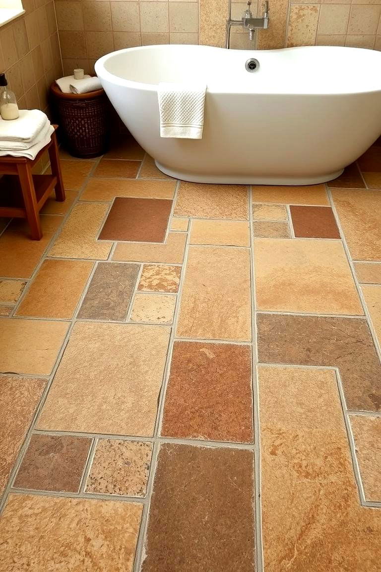 Stone Floor Tiles - 24 Rustic Decor Ideas