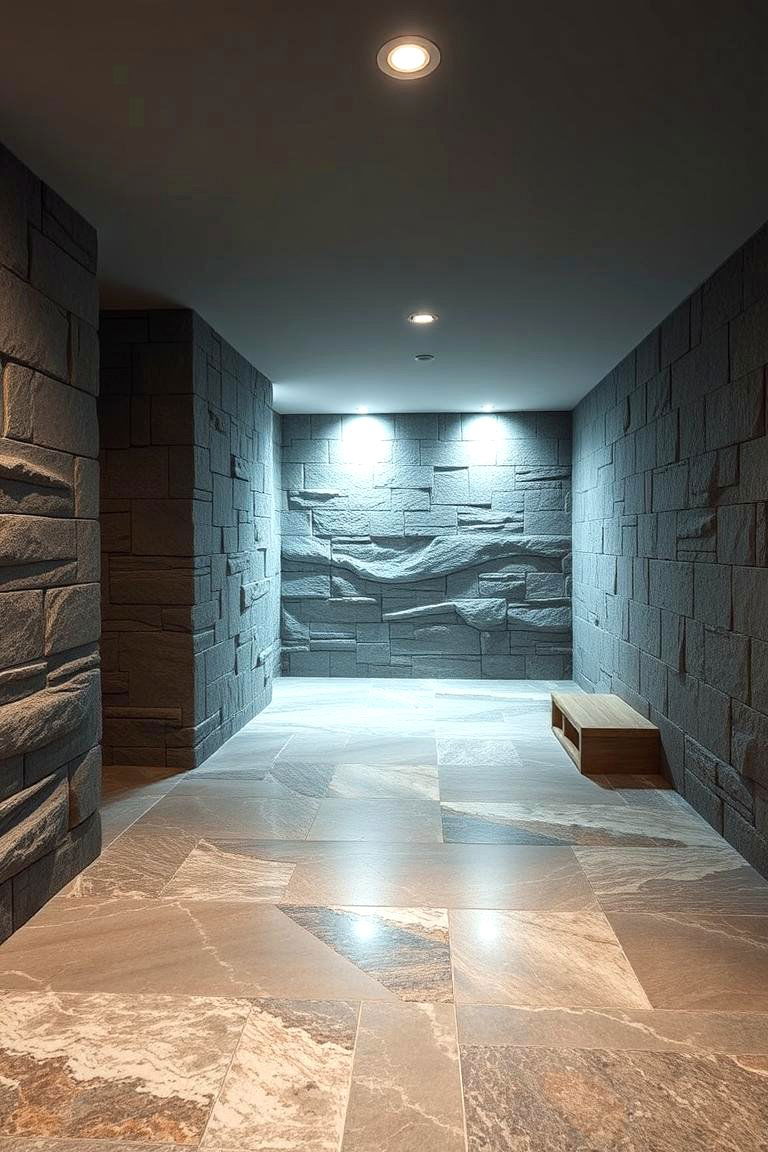 Stone Flooring for a Timeless Appeal - 24 Basement Floor Ideas