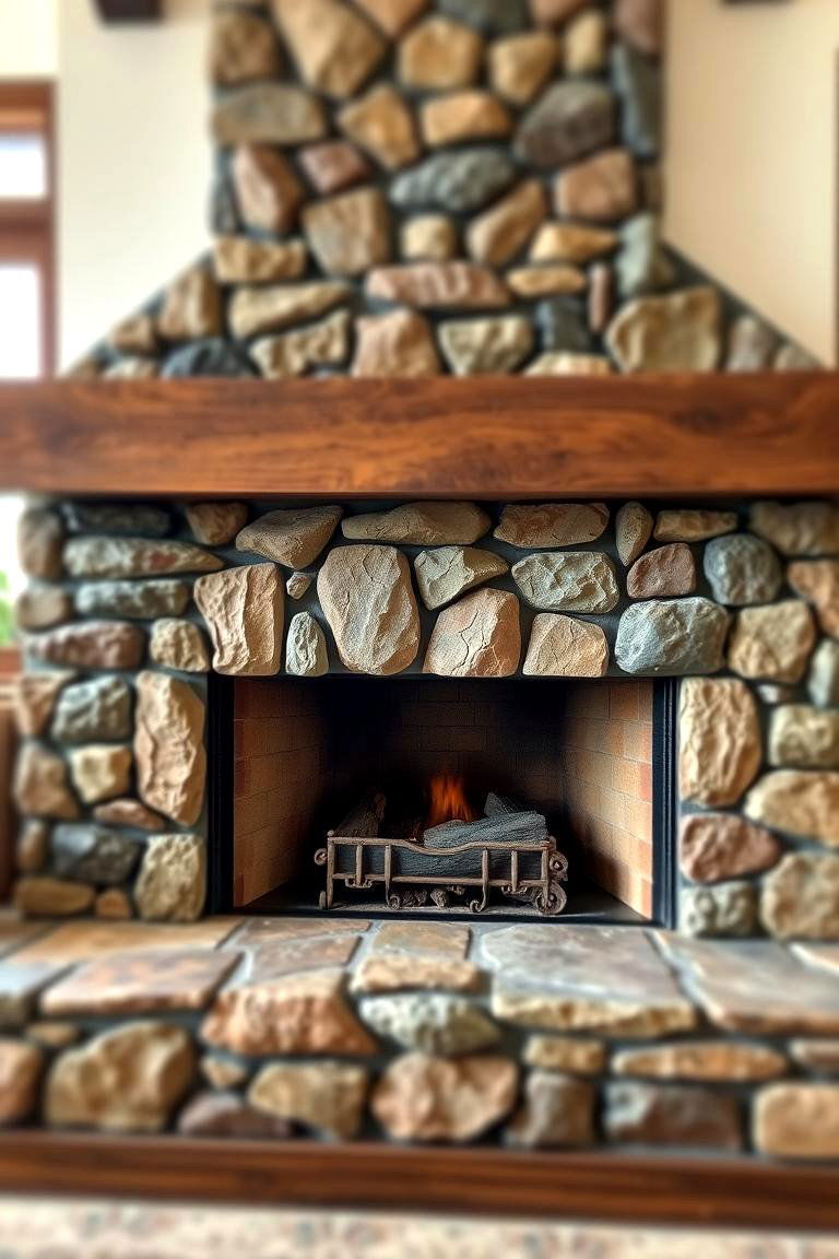 Stone Hearth Accent - 24 Craftsman-style Fireplace Ideas
