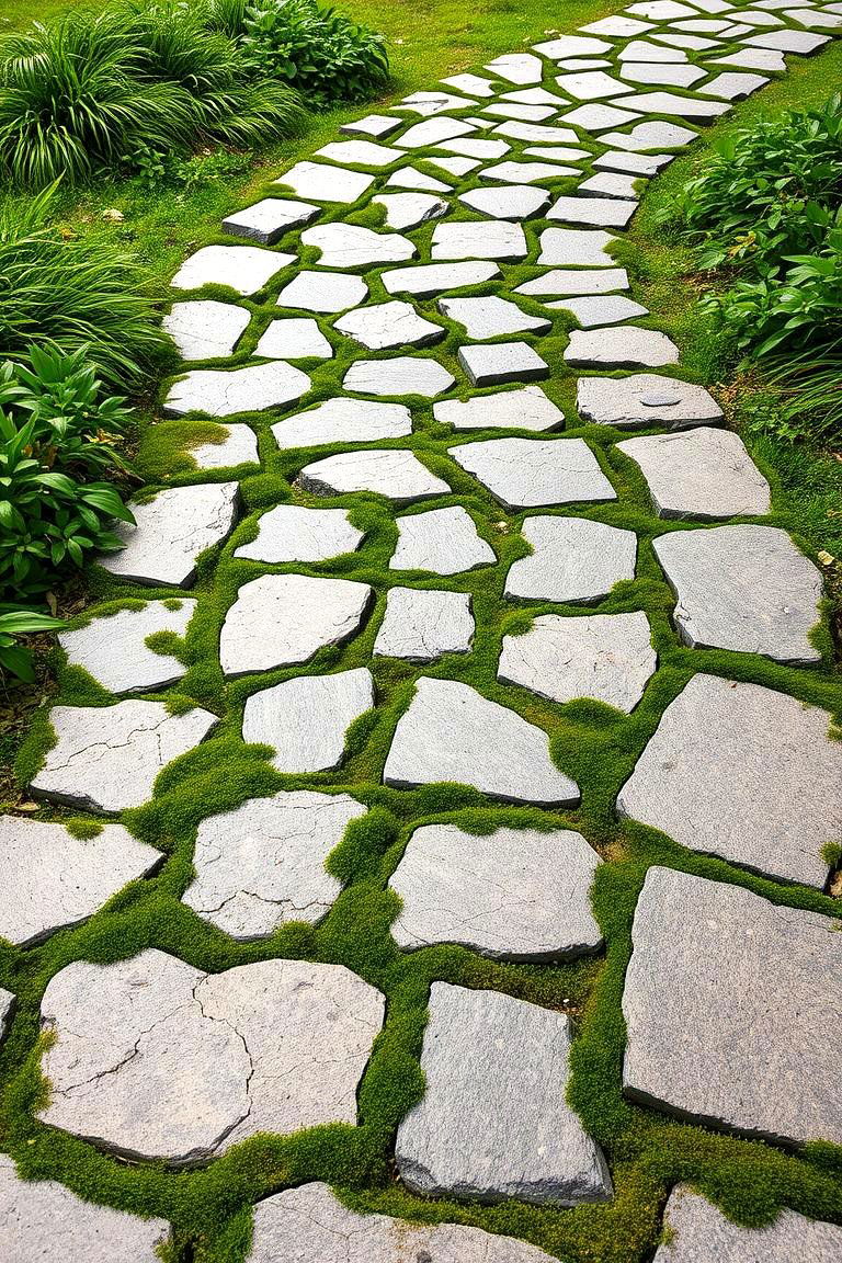 Stone Pathway Serenity - 24 Rustic Landscaping Ideas