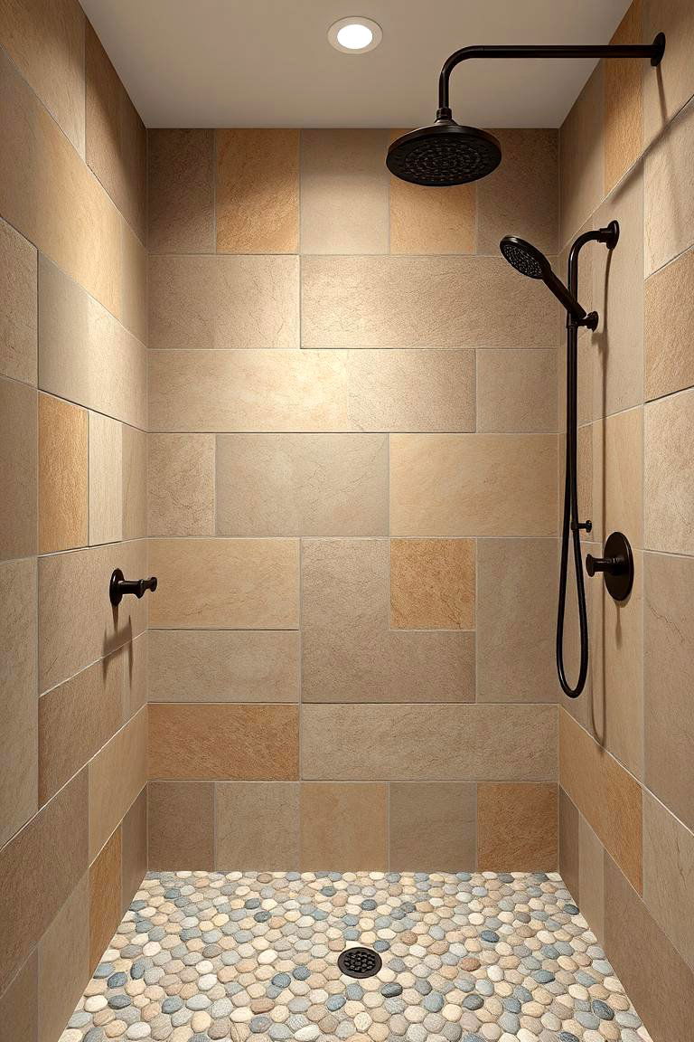 Stone Slab Walls - 24 Rustic Walk-in Shower Ideas