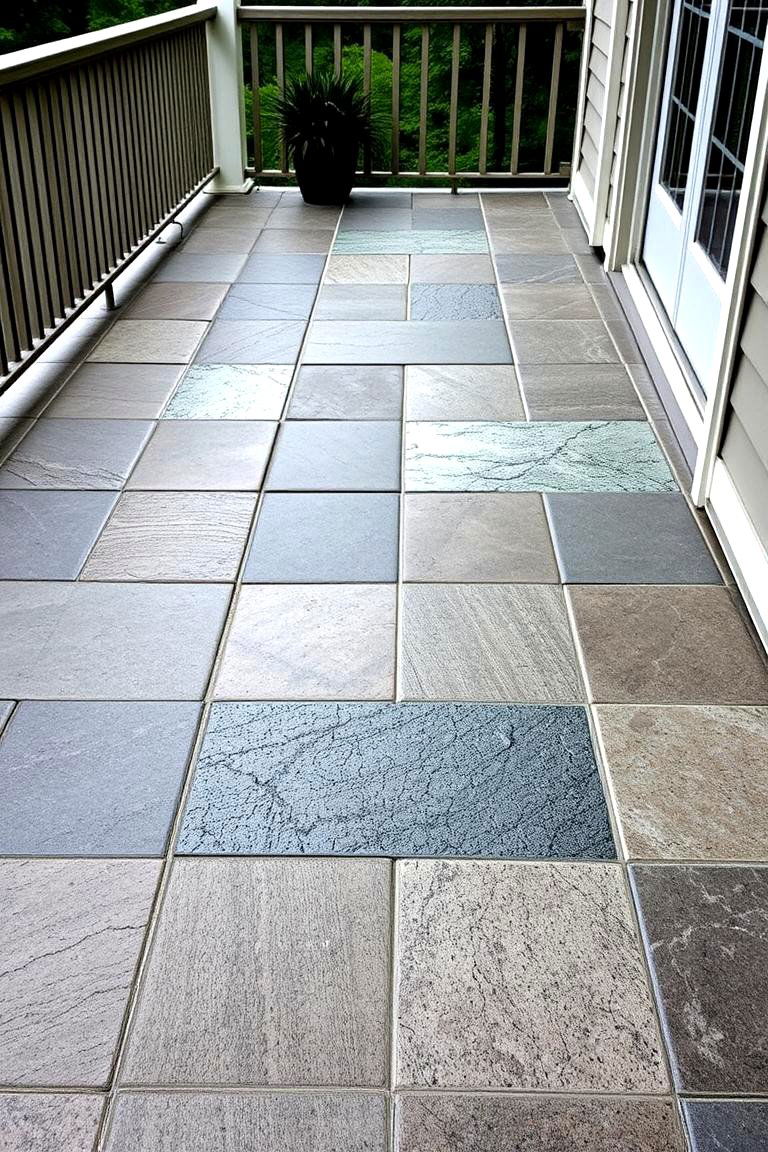 Stone Tile Decking Sophistication - 24 Deck Flooring Ideas