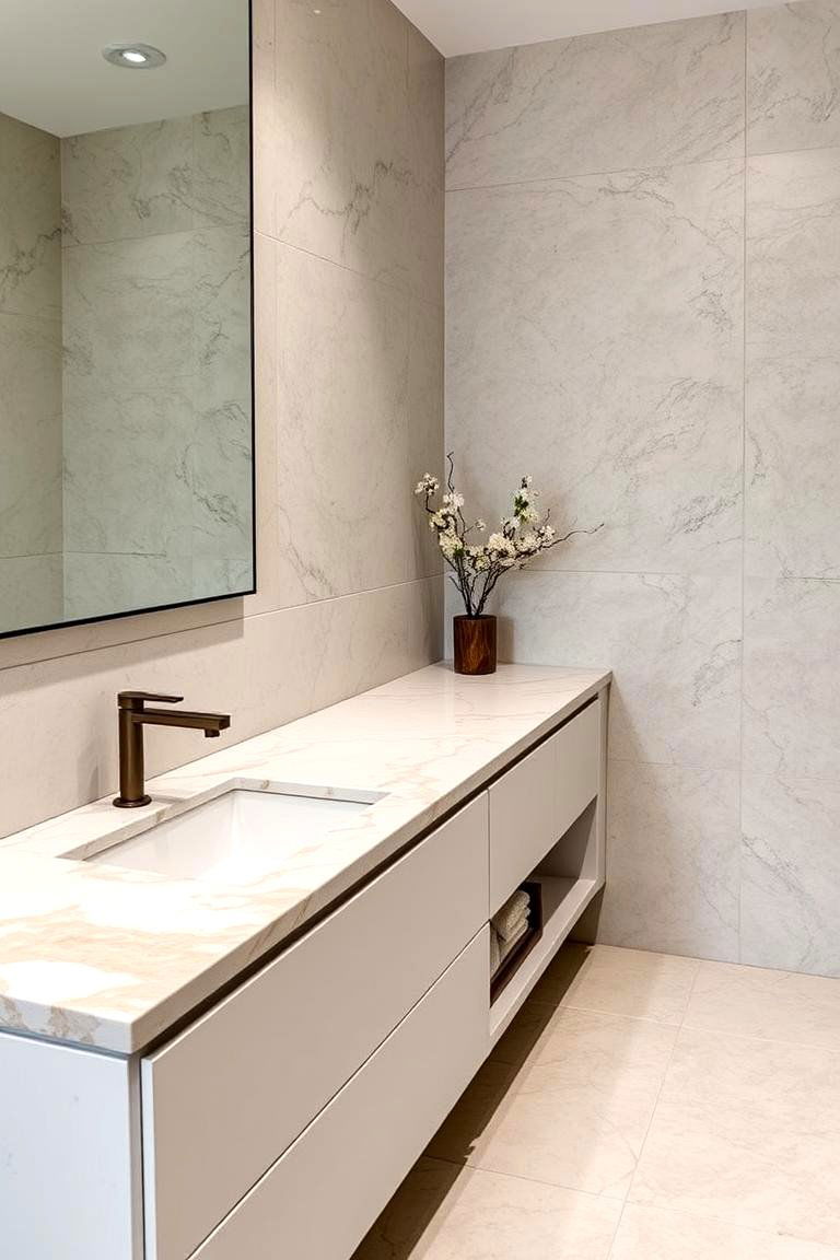 Stone Vanity Countertops - 24 Natural Bathroom Ideas