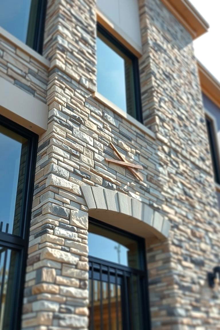 Stone Veneer Accent - 24 Exterior Wainscoting Ideas
