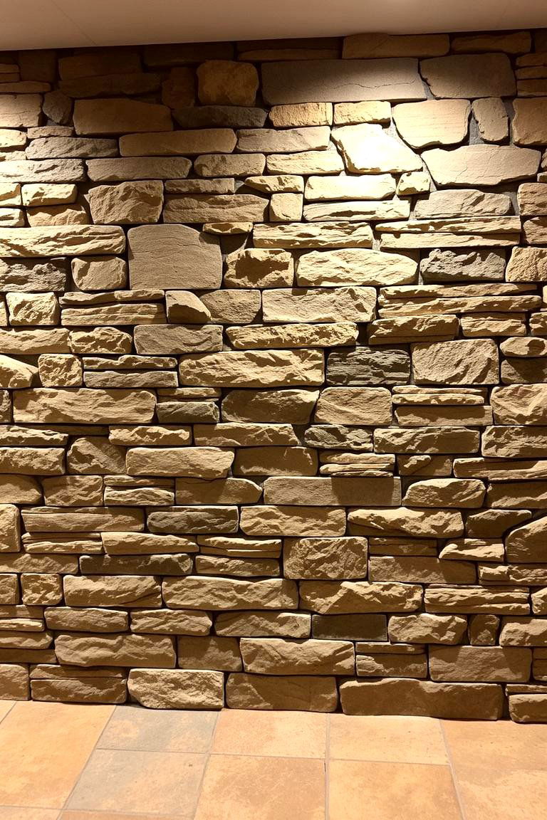 Stone Veneer Feature Walls - 24 Basement Wall Ideas