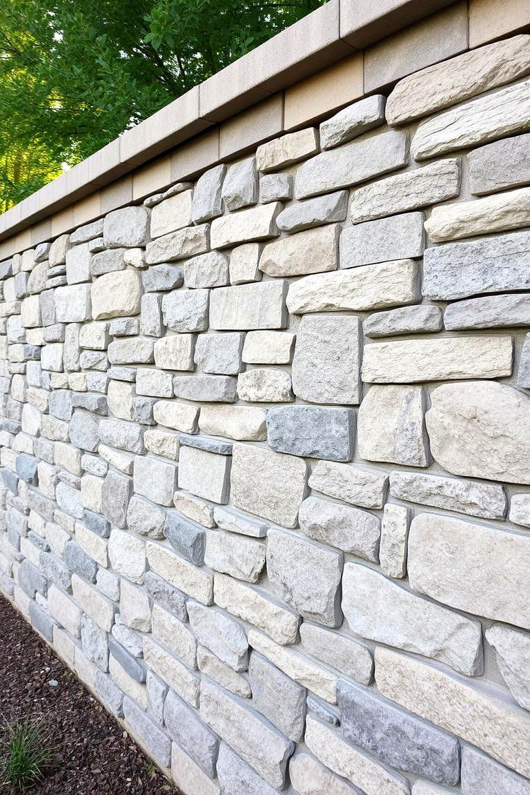 Stone Veneer Sophistication - 24 Decorative Fence Ideas