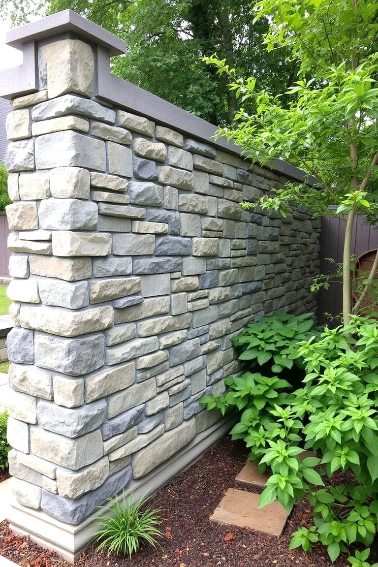 Stone Wall for Privacy Screen - 24 Stone Wall Ideas