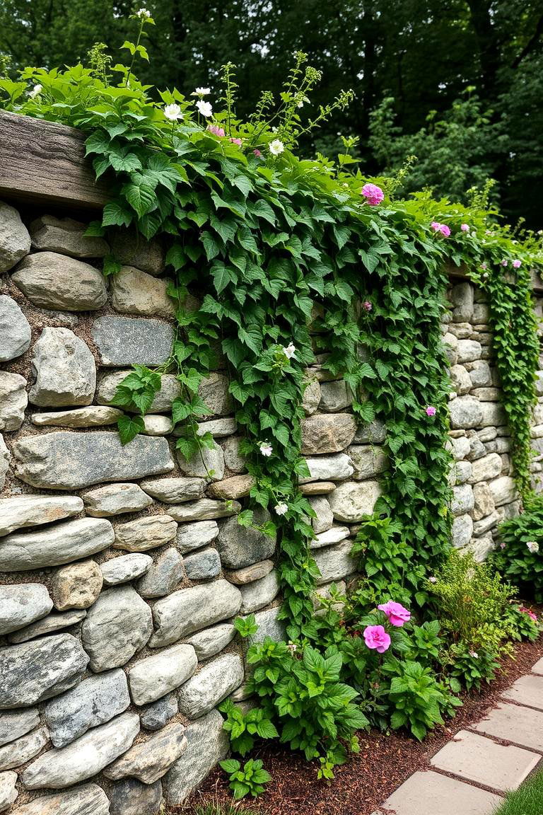 Stone Walls for a Rustic Feel - 24 Backyard Privacy Ideas