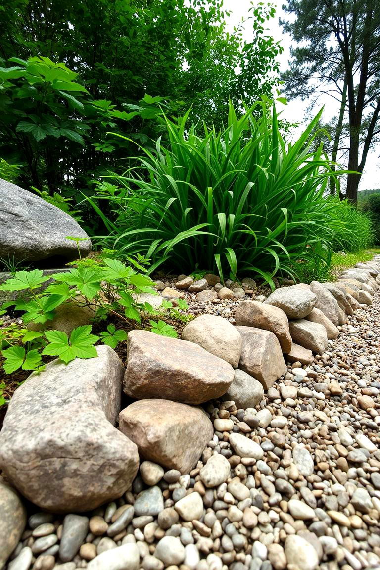 Stone and Gravel Edging for a Natural Look - 24 Mulch Edging Ideas