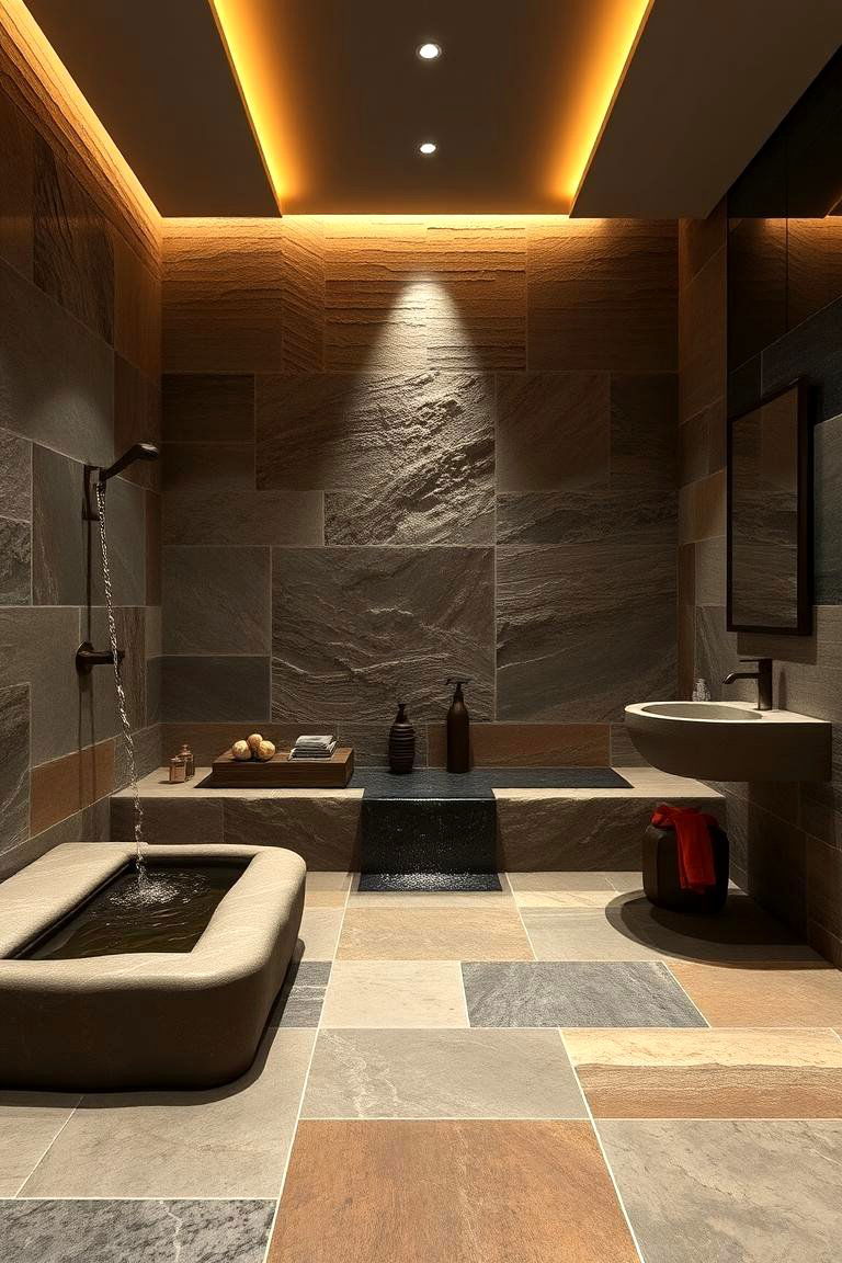 Stone and Water Harmony - 24 Natural Bathroom Ideas