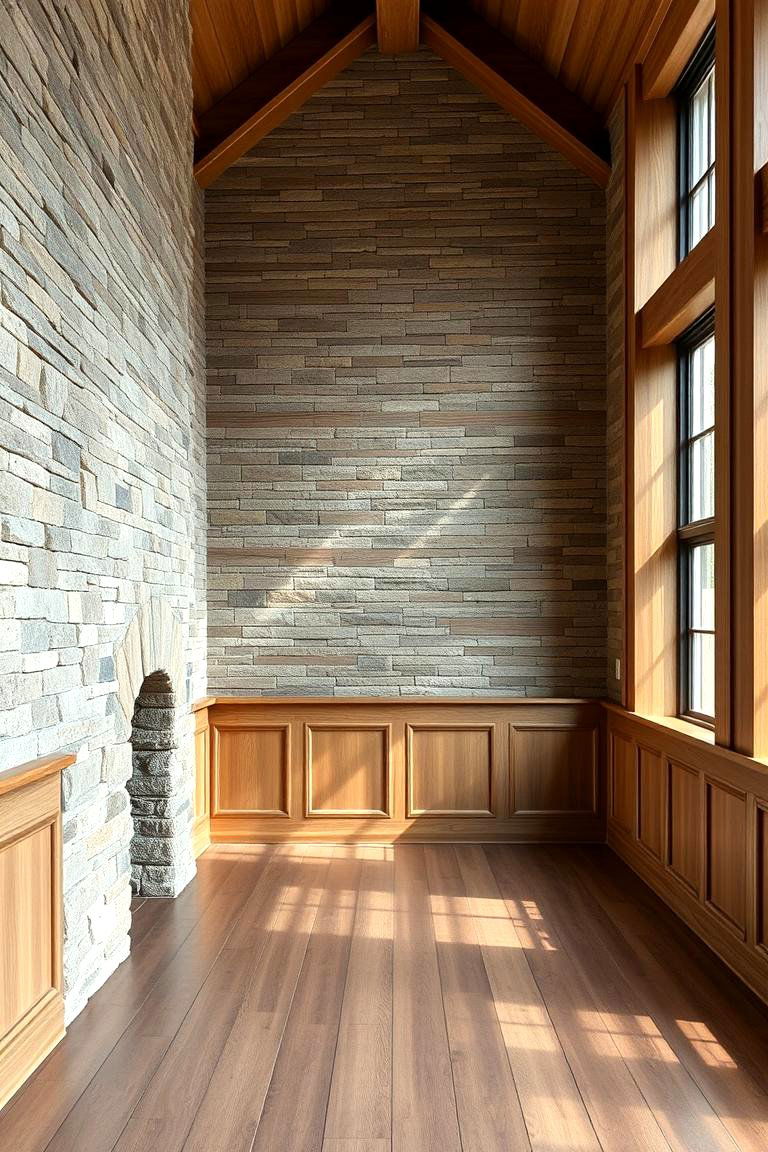 Stone and Wood Fusion - 24 Rustic Wainscoting Ideas