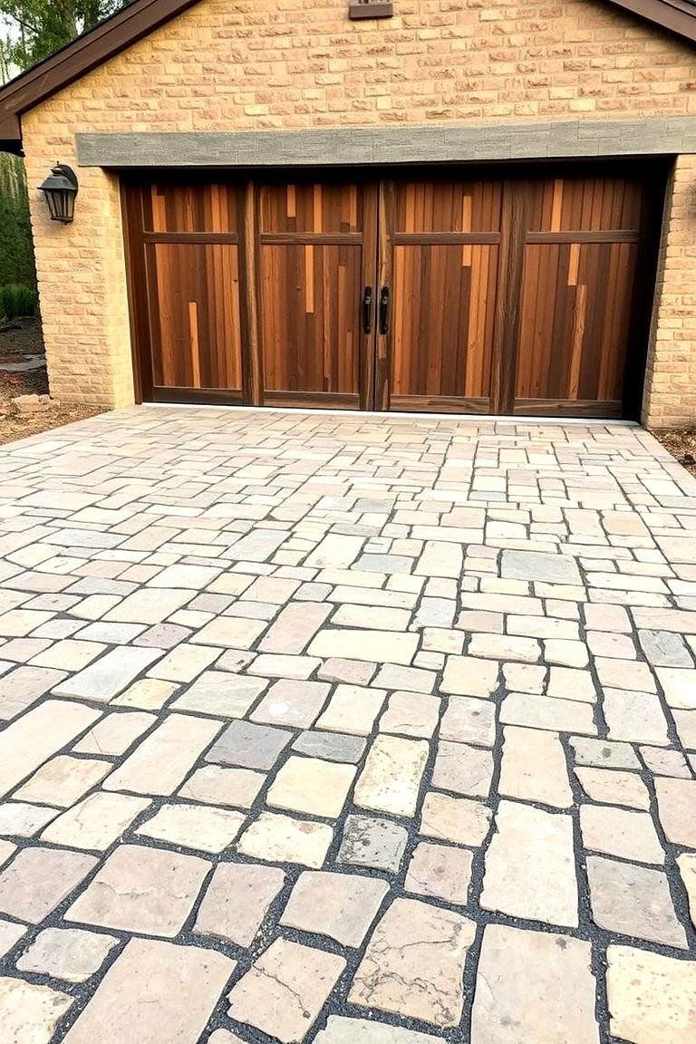 Stone or Brick Paver Entryway - 24 Rustic Garage Ideas