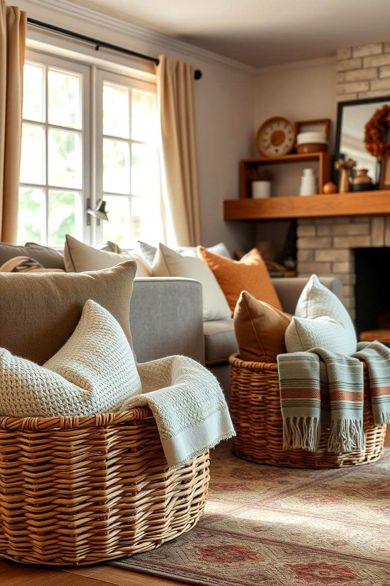 Storage Baskets and Trays - 24 Living Room Storage Ideas