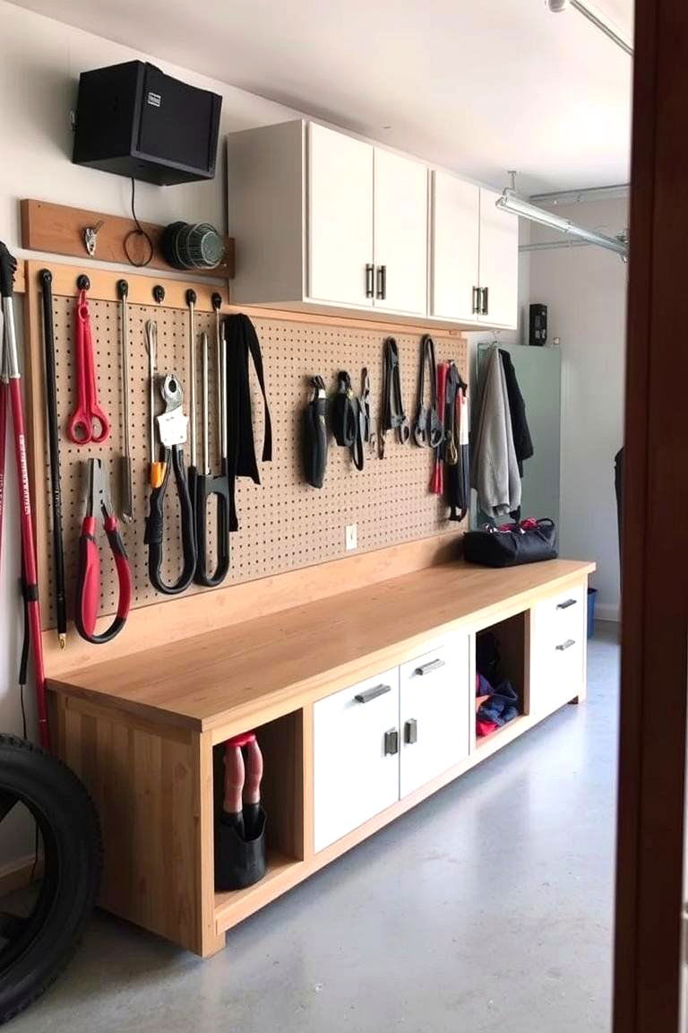Storage Bench with Hidden Compartments - 24 Power Tool Storage Ideas