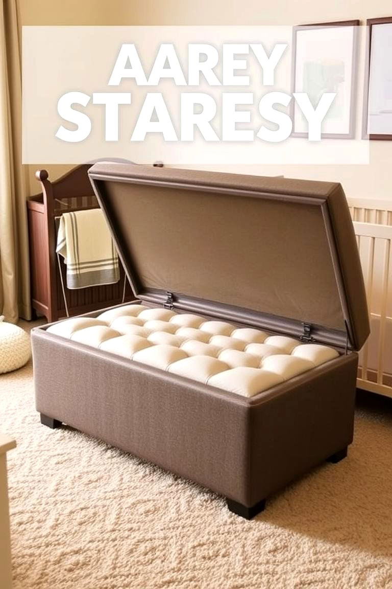 Storage Ottomans for Quick Cleanup - 24 Nursery Storage Ideas