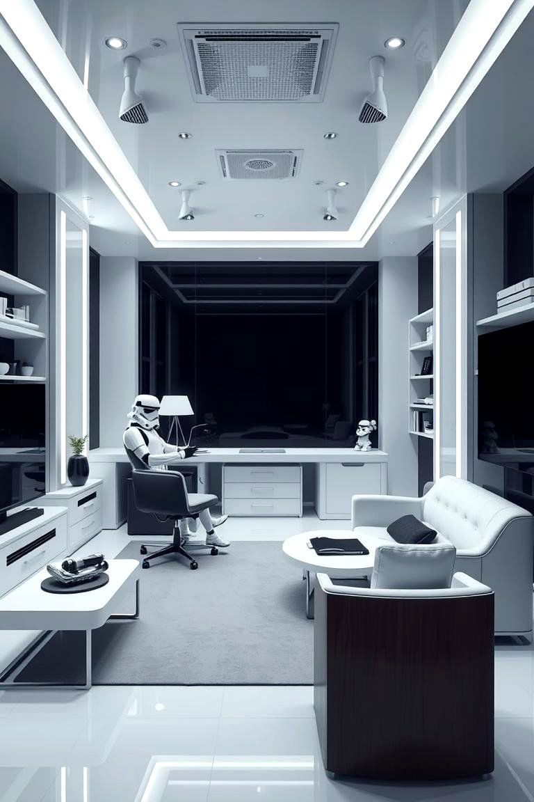 Stormtrooper Study Station - 24 Star Wars Room Ideas