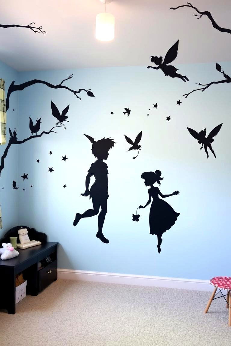 Storybook Scene Silhouettes - 24 Kids Room Paint Ideas